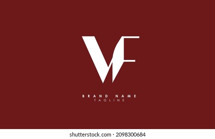 Alphabet letters Initial Monogram Logo VF, FV, V und F