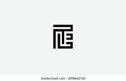 	
Alphabet letters Initials Monogram logo TE ET T E