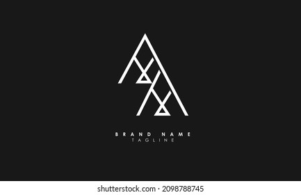 Alphabet letters Initials Monogram logo AM, MA, A and M