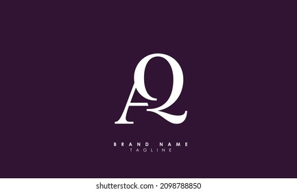 Alphabet letters Initial Monogram Logo AQ, QA, A und Q