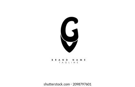 Alphabet letters Initials Monogram logo VG, GV, V and G