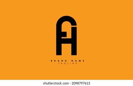 Letras alfabéticas Iniciales Logotipo Monograma FH, HF, F y H