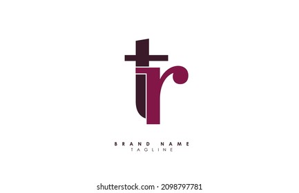 Alphabet letters Initials Monogram logo TR, RT, T and R