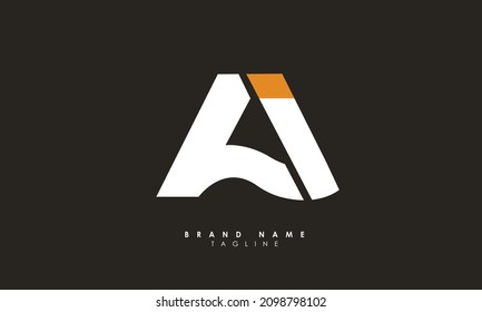 Alphabet letters Initials Monogram logo AI, IA, A and I