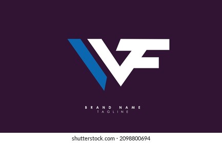 Alphabet letters Initials Monogram logo VF, FV, V and F