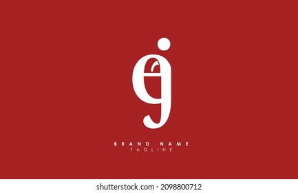 Alphabet letters Initials Monogram logo EJ, JE, E and J
