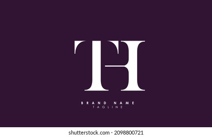 Alphabet letters Initial Monogram Logo TH, HT, T und H