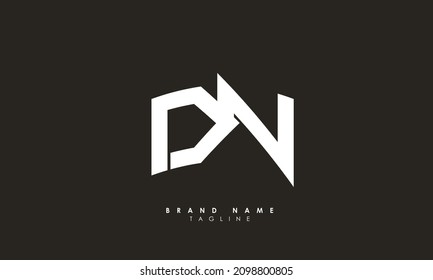Alphabet letters Initials Monogram logo DN, ND, D and N