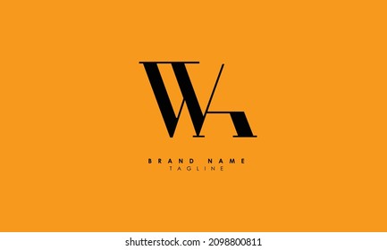 Alphabet letters Initials Monogram logo WA, AW, W and A
