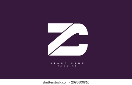 Alphabet letters Initials Monogram logo ZC, CZ, Z and C