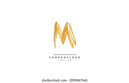 Alphabet letters Initials Monogram logo M, M INITIAL, M letter