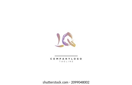 Letras alfabéticas Iniciales Logo Monograma LQ, LQ INITIAL, letra LQ