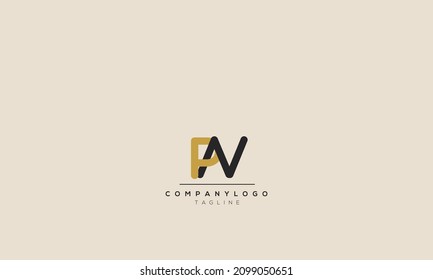 Alphabet letters Initials Monogram logo PW, PW INITIAL, PW letter