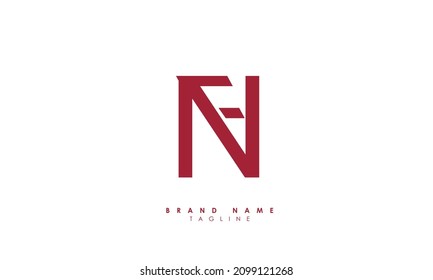 Alphabet letters Initial Monogram Logo NF, FN, N und F