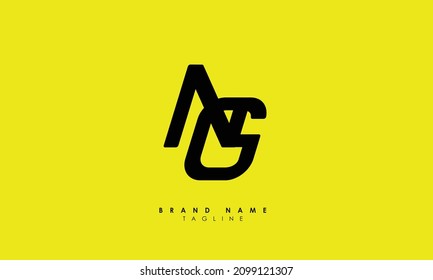Alphabet letters Initials Monogram logo NG, GN, N and G