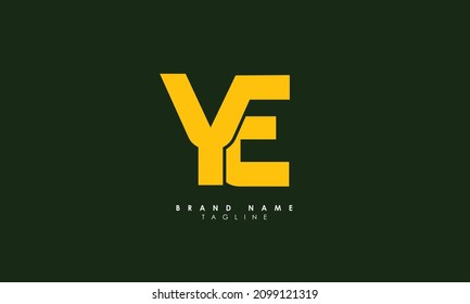 Alphabet letters Initials Monogram logo YE, EY, Y and E