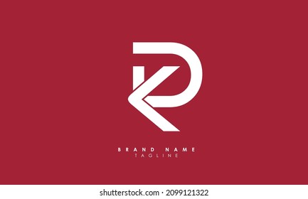 Alphabet letters Initials Monogram logo KD, DK, K and D