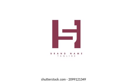 Alphabet letters Initials Monogram logo SH, HS, S and H