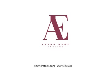 Alphabet letters Initial Monogram Logo AE, EA, A und E