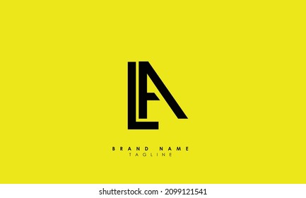 Alphabet letters Initials Monogram logo LA, AL, L and A