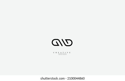 Alphabet letters Initials Monogram logo ad da a d 