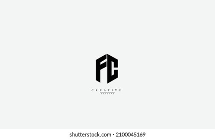 Alphabet letters Initials Monogram logo FC CF F C