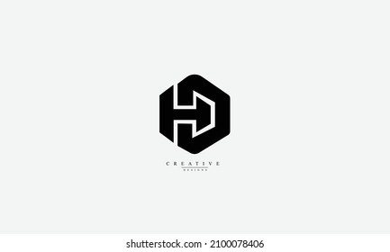 Alphabet letters Initials Monogram logo HD DH H D