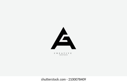 Alphabet letters Initials Monogram logo AG GA A G