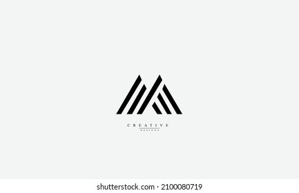 Alphabet letters Initials Monogram logo M