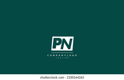 Alphabet letters Initials Monogram logo PN, PN INITIAL, PN letter