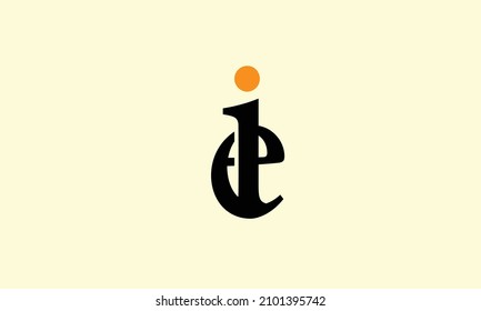 Alphabet letters Initials Monogram logo IE, EI, I and E