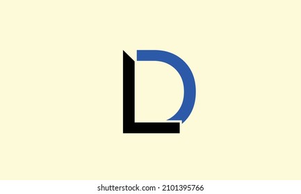 Alphabet letters Initials Monogram logo LD, DL, L and D