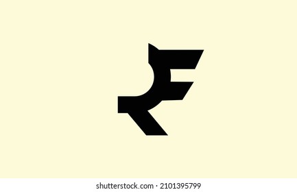 Letras alfabéticas Iniciales Logotipo Monograma RF, FR, R y F