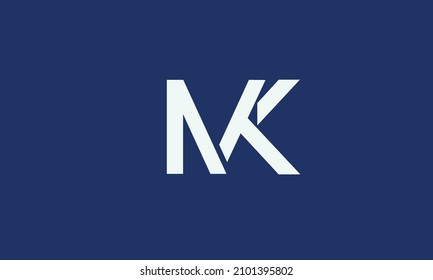 Alphabet letters Initials Monogram logo MK, KM, M and K
