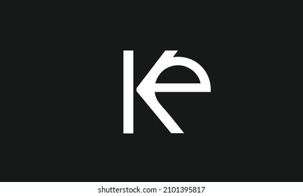 Alphabet letters Initial Monogram Logo KE, EK, K und E