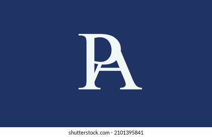 Alphabet letters Initial Monogram Logo PA, AP, P und A