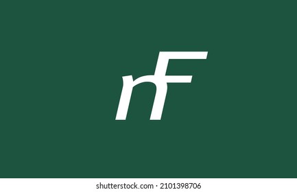 Letras alfabéticas Iniciales Monograma NF, FN, N y F