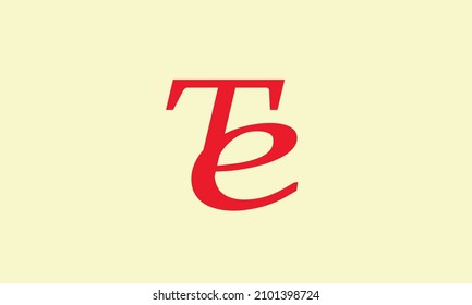 Alphabet letters Initials Monogram logo TE, ET, T and E