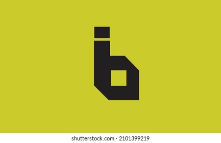 Letras alfabéticas Iniciales logotipo de monograma IB, BI, I y B