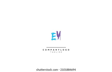 Alphabet letters Initials Monogram logo EV, EV INITIAL, EV letter