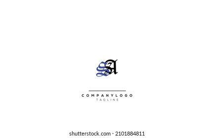 Alphabet letters Initial Monogram logo SA, SA INITIAL, SA Letter