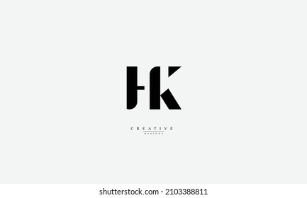 Alphabet letters Initials Monogram logo HK KH H K