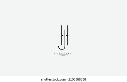 Alphabet letters Initials Monogram logo HJ JH H J