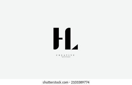 Alphabet letters Initial Monogram Logo HL H L