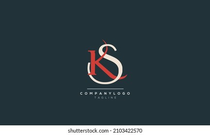 Alphabet letters Initials Monogram logo SK, SK INITIAL, SK letter