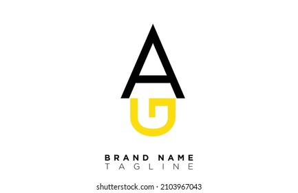 Alphabet letters Initials Monogram logo AG, GA, A and G