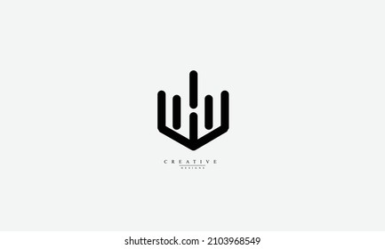 Alphabet letters Initial Monogram Logo H