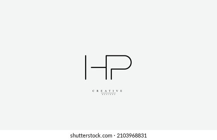 Alphabet letters Initials Monogram logo HP PH H P