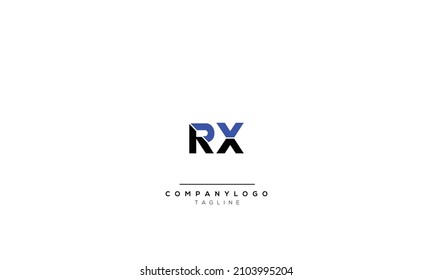 Alphabet letters Initials Monogram logo RX, RX INITIAL, RX letter