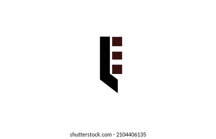 Alphabet letters Initial Monogram Logo LE, EL, L und E